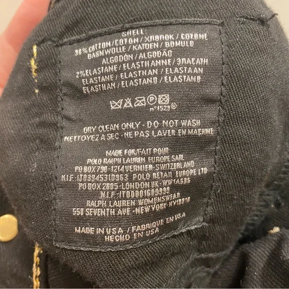 Ralph Lauren 380 Black Boot Cut Jeans - Picture 5 of 6